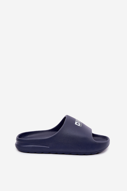 Piankowe Klapki Męskie Z Logo Big Star RR174A014 Granatowe