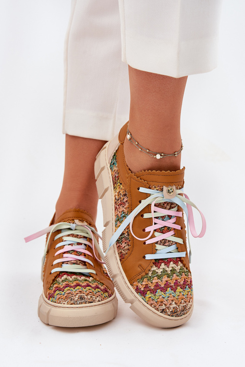 Damskie Skórzane Półbuty Maciejka 05850-29 Multikolor