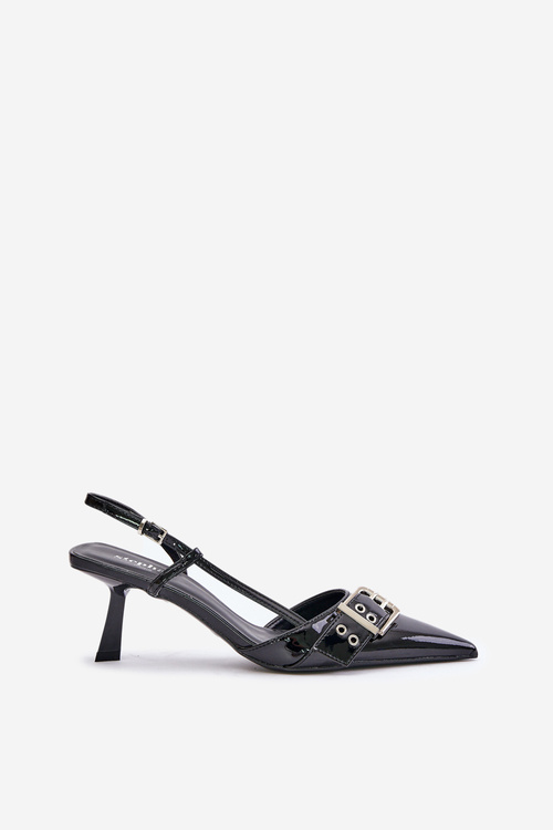 Lakierowane Szpilki Z Klamrą Czarne Zeisia