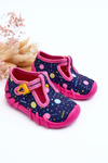Buty Papcie Dziewczęce Befado 110P471 Różowo-Granatowe