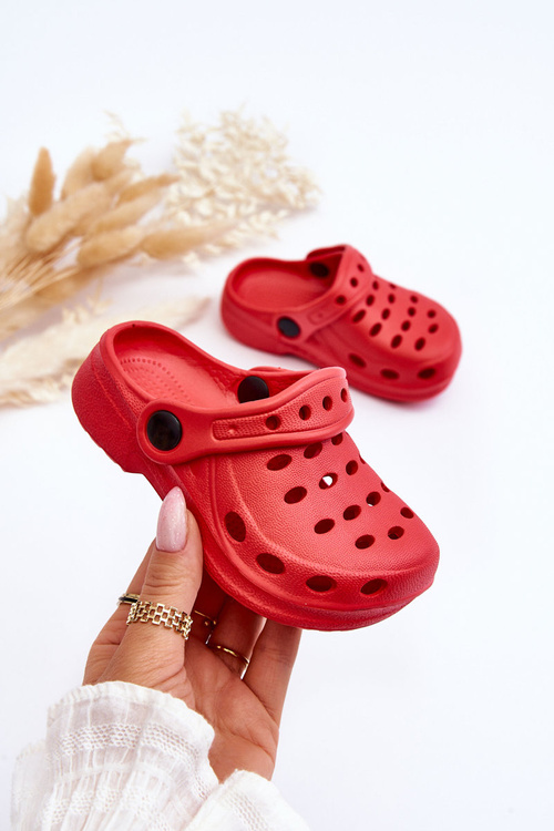 Klapki Dziecięce Piankowe Kroksy Czerwone Lucas