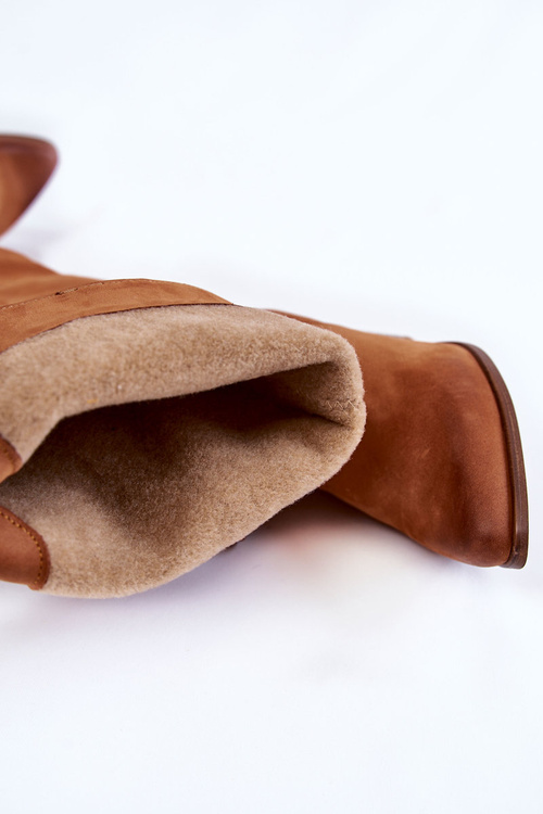 Damskie Skórzane Kozaki Muszkieterki Lewski 2833 Camel