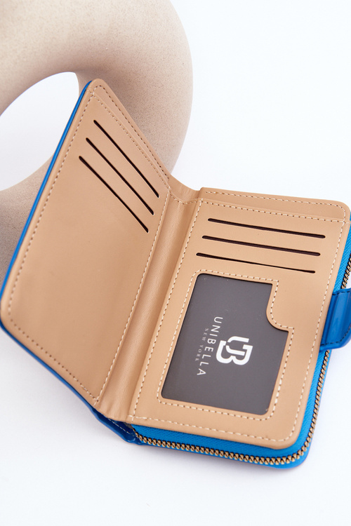 Lakierowany Portfel Damski Niebieski Risima