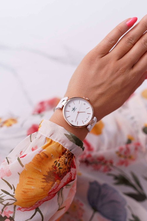 Damski Zegarek Michael John Biały Narsen