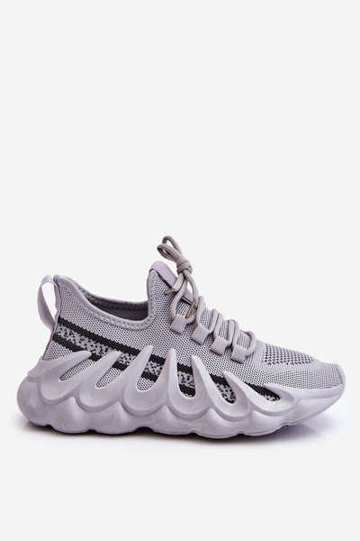 Damskie Modne Skarpetkowe Sneakersy Szare Daxo
