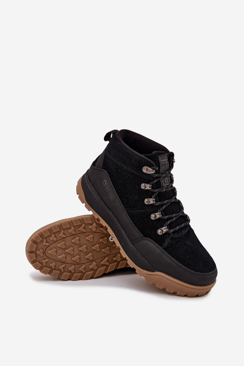 Zamszowe Buty Trekkingowe Męskie Big Star SS174265 Czarne