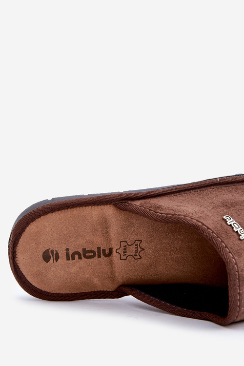 Męskie Obuwie Domowe Kapcie Inblu 9100002H Brązowe