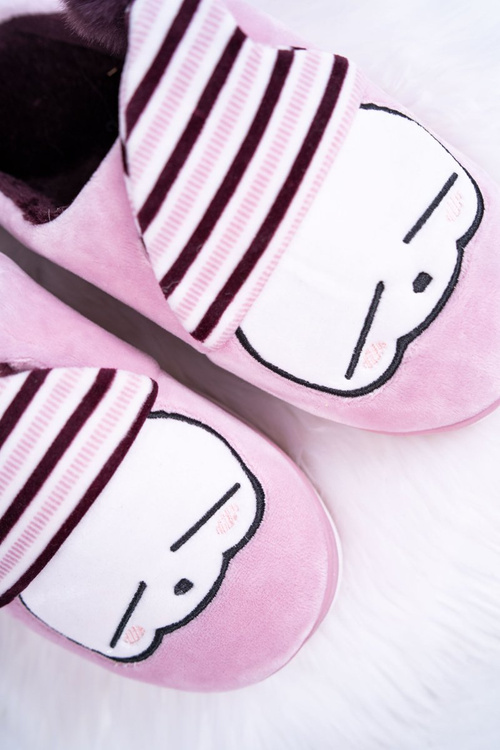 Papcie damskie Domowe Różowe Wrzosowe Mashimaro
