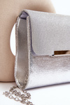 Torebka Kopertówka Na Łańcuszku Srebrna Onelia