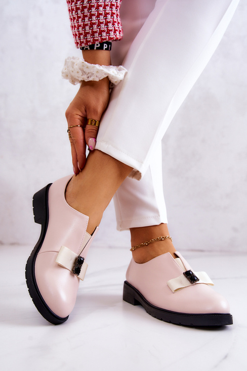 Damskie Półbuty Wsuwane Z Ozdobą Beżowe Janelle