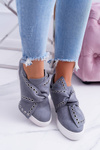 Sneakersy damskie Szare Koturny LU BOO Margo