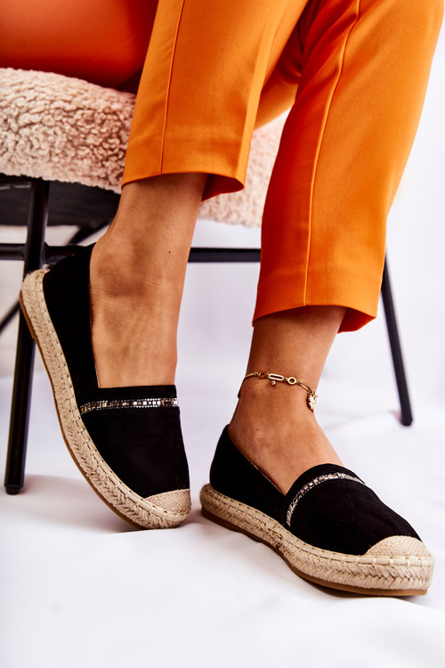 Klasyczne Wsuwane Damskie Espadryle Czarne Cersei