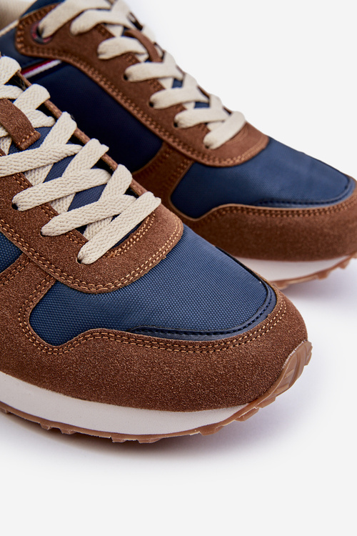 Męskie Sneakersy Buty Sportowe Lee Cooper LCW-24-03-2334 Brązowe