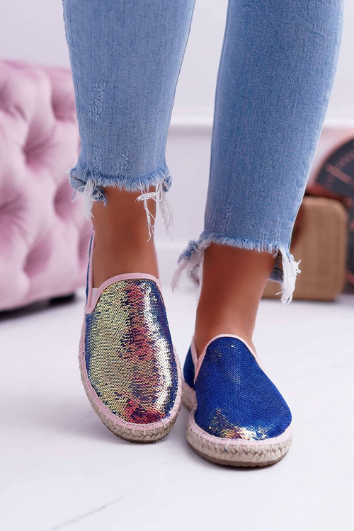 Espadryle Damskie Big Star Opalizujące Cekiny DD274A164