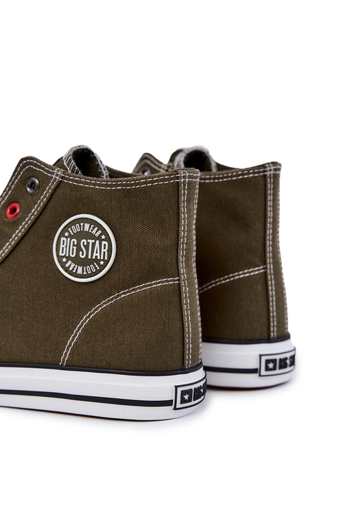 Męskie Wysokie Trampki Big Star JJ174387 Khaki
