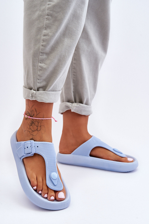 Damskie Piankowe Japonki Niebieskie Apolla