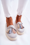Damskie Tenisówki Trampki Slip-On Szare Venira