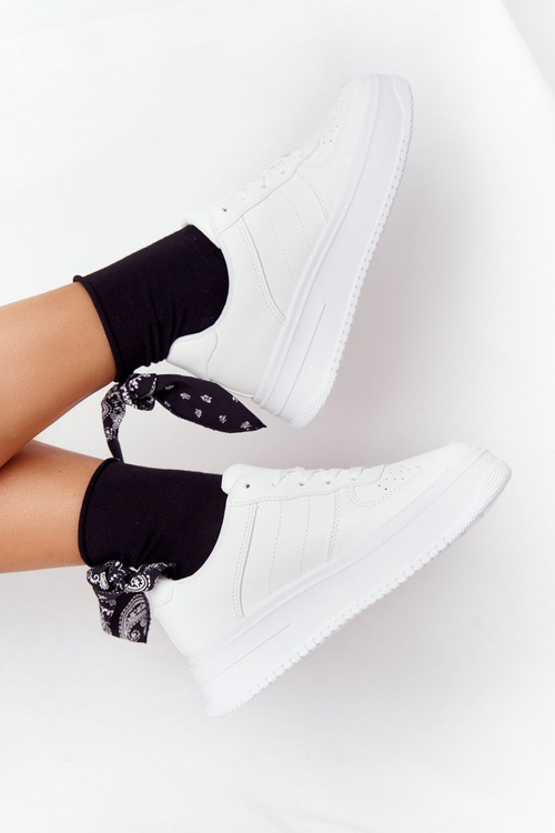 Damskie Sportowe Buty Na Platformie Białe This Is Me