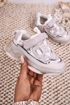 Dziecięce Sportowe Buty Sneakersy Z Przezroczystą Podeszwą Białe Bailey