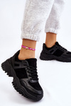 Modne Buty Sportowe Sneakersy Czarne Frezio
