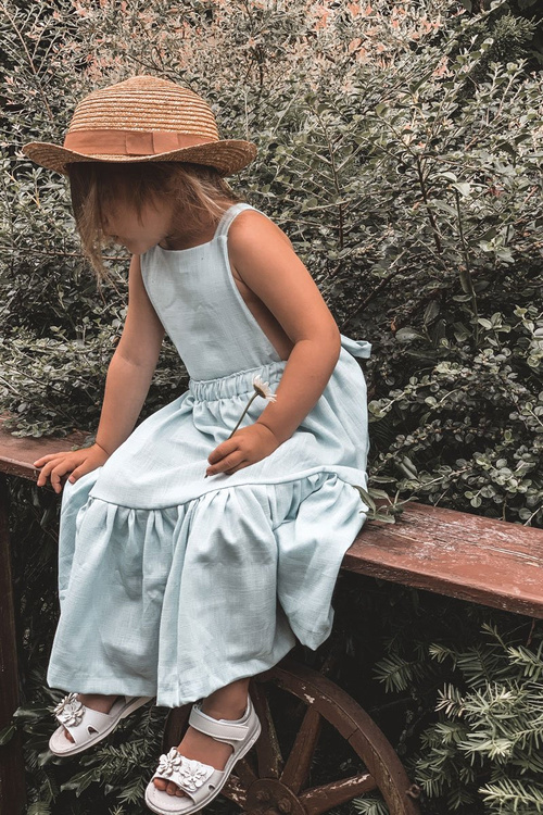 Dziecięce Ortopedyczne Sandały Na Rzepy Białe Maysa