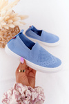 Dziecięce Wsuwane Tenisówki Slip-On Big Star HH374108 Niebieskie