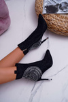 Botki Damskie Na Szpilce Czarne Fashionable