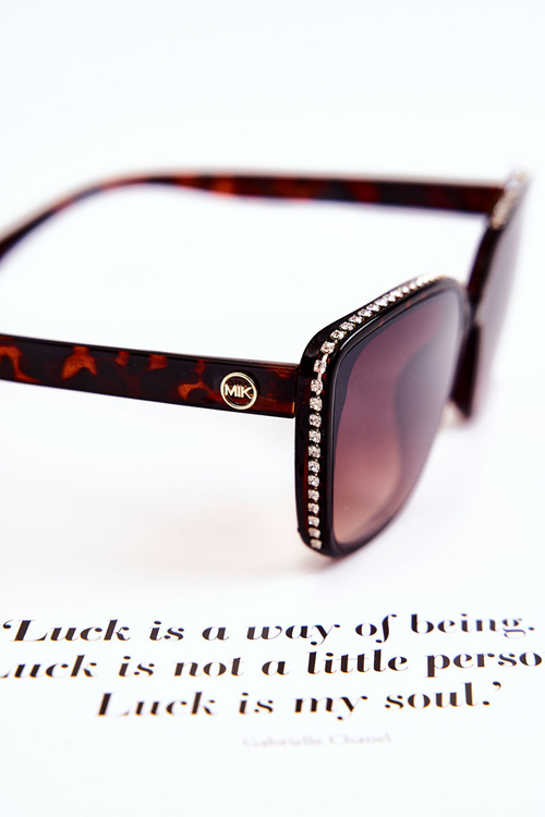 Damskie Okulary Przeciwsłoneczne Marmurkowe M2338 Brązowe