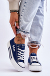 Damskie Trampki Na Platformie Lee Cooper LCW-23-31-1803L Granatowe