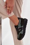 Sneakersy Damskie Na Platformie Vinceza 58561 Ciemnozielone