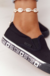 Damskie Tenisówki Slip-on Big Star HH274012 Czarne