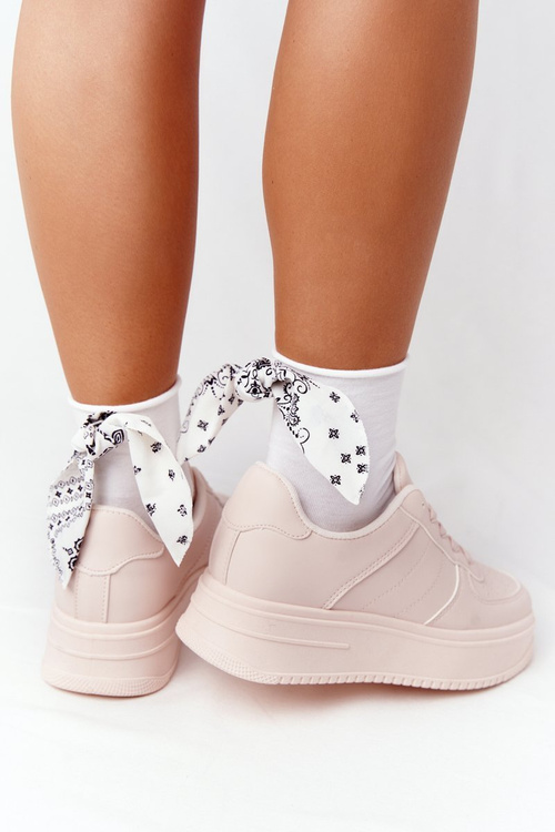 Damskie Sportowe Buty Na Platformie Różowe This Is Me