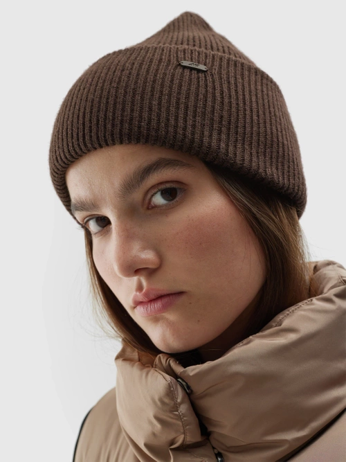 Czapka Zimowa 4F Damska 4FAW23ACAPF293-80S Brązowa
