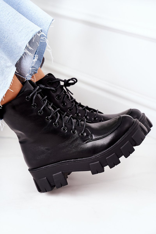 Ocieplane Botki Workery Czarne World Is Mine