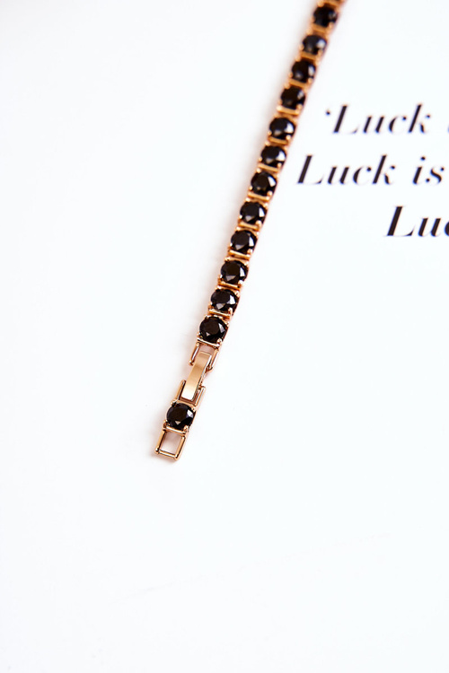 Elegancka Bransoletka Na Zatrzask Czarno-Złota
