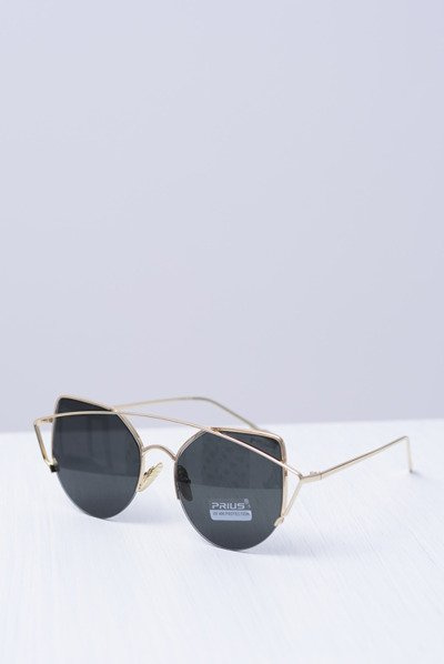 Okulary Mirrored PRE-01 Złote