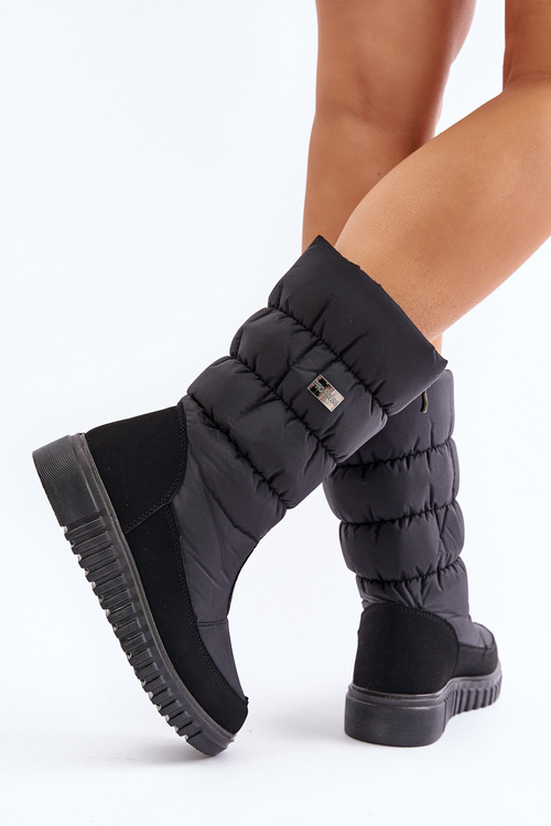 Ciepłe Śniegowce Damskie Progress PROGJ-24-149 Czarne