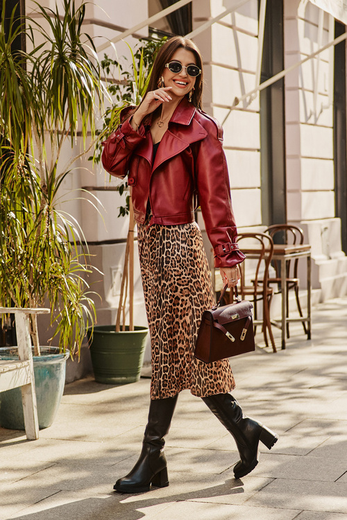 Skórzane Eleganckie Kozaki Do Kolana Na Obcasie Słupku Ocieplane D&A CR42-118 Czarne