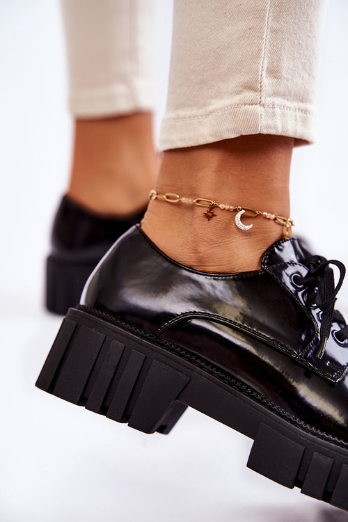 Modne Lakierowane Półbuty La.Fi 210013B-NL Czarne