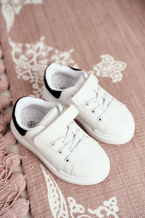 Dziecięce Sportowe Buty Sneakersy Biało-Czarne Bilbo