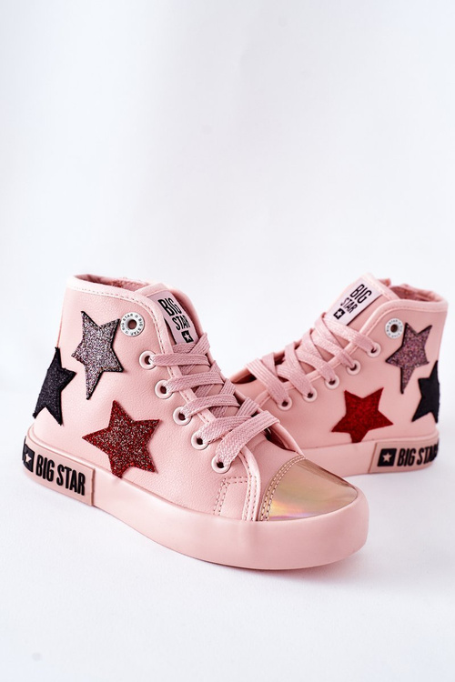 Dziecięce Wysokie Trampki Z Suwakiem BIG STAR II374030 Różowe