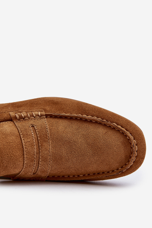 Zamszowe Mokasyny Męskie Big Star NN174226 Camel