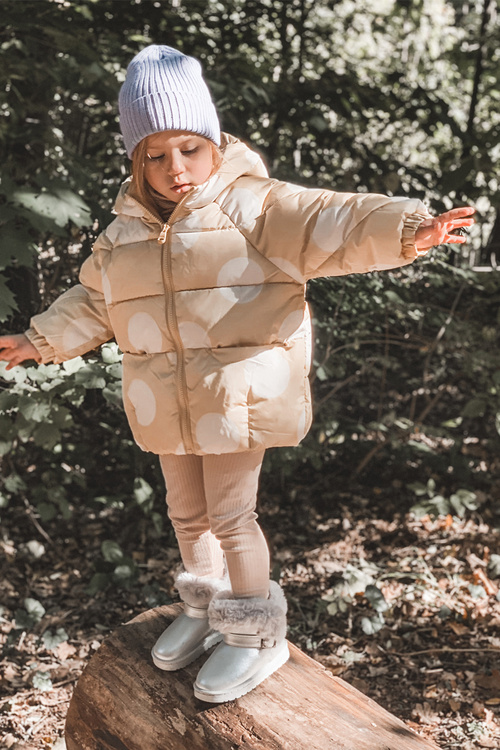 Ocieplane Dziecięce Botki Śniegowce Z Futerkiem Srebrne JellyBeans