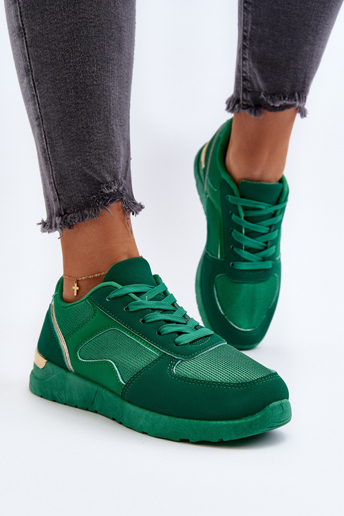 Buty Sportowe Sneakersy Damskie Zielone Kleffaria