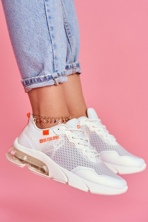 Damskie Sportowe Obuwie Sneakersy Big Star Białe FF274945