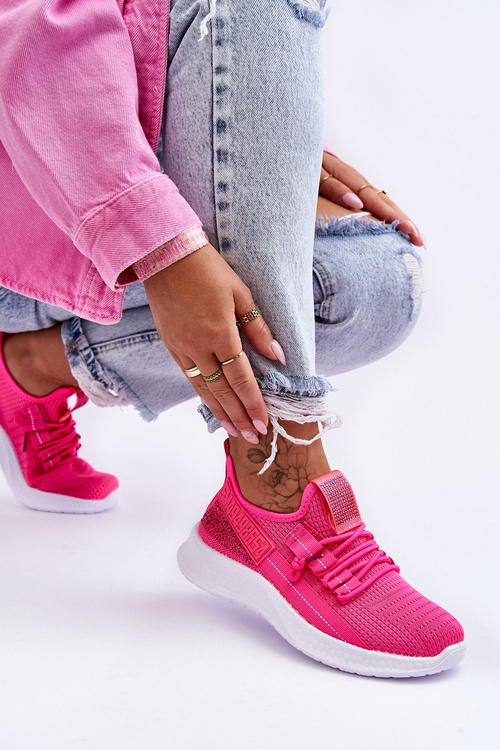Wsuwane Damskie Buty Sportowe Neonowy Róż Hold Me!