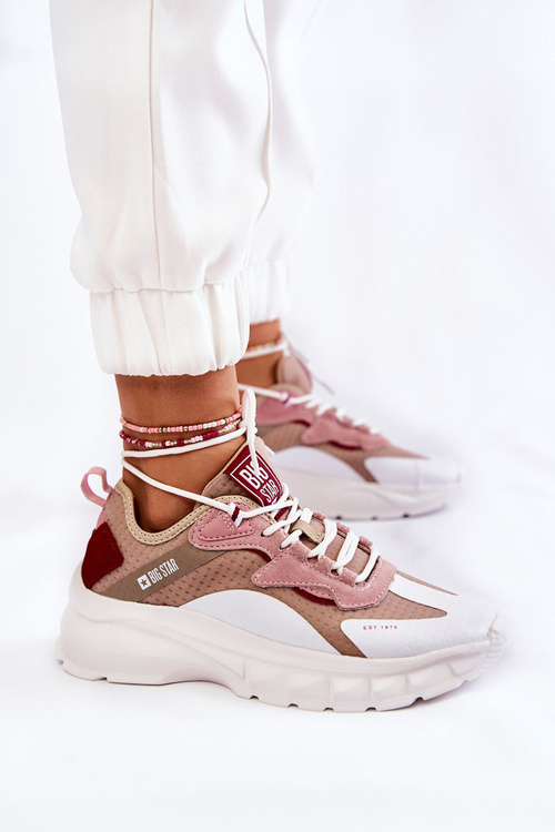 Damskie Buty Sportowe Big Star KK274055 Beżowe