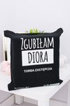 Czarna Płócienna Torba Zgubiłam Diora