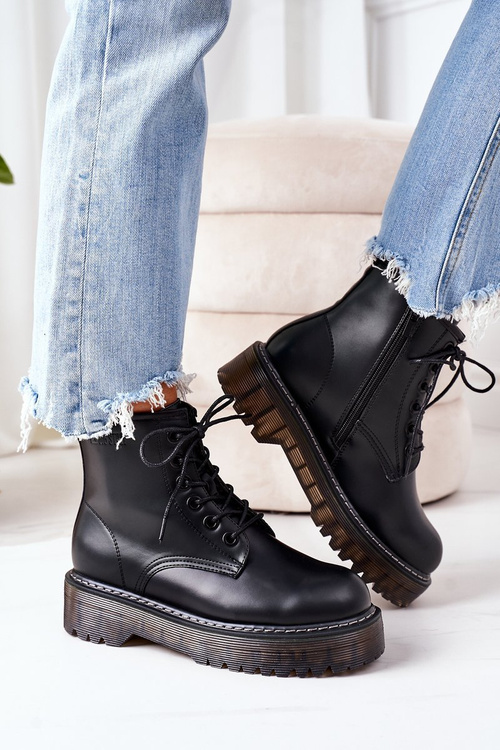 Damskie Ocieplane Workery Big Star II274110 Czarne