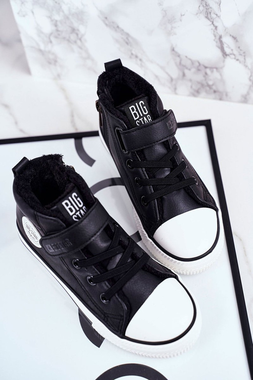 Dziecięce Ocieplane Trampki Big Star GG374035 Czarne